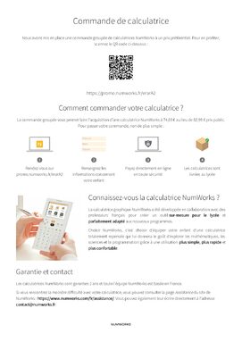 Mode d'emploi commande de calculatrice
